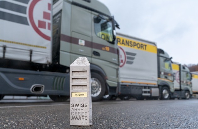Camion Transport AG: Camion Transport SA, Prix du meilleur employeur