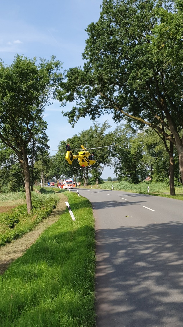 POL-ROW: ++ Schwerer Verkehrsunfall mit Wohnmobil: Kreisstraße zwischen Fintel und Ostervesede voll gesperrt ++