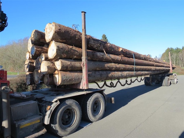 POL-PPTR: Mangelhafte Reifen und wieder 2 x deutlich überladene Holztransporter