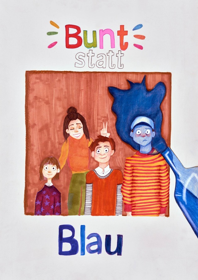 „bunt statt blau“: Schülerin aus Königs Wusterhausen gewinnt Plakatwettbewerb in Brandenburg