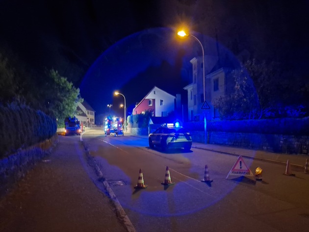 KFV-CW: Gasaustritt in Langenbrand / OD Stunden lang gesperrt / Permanente Messungen