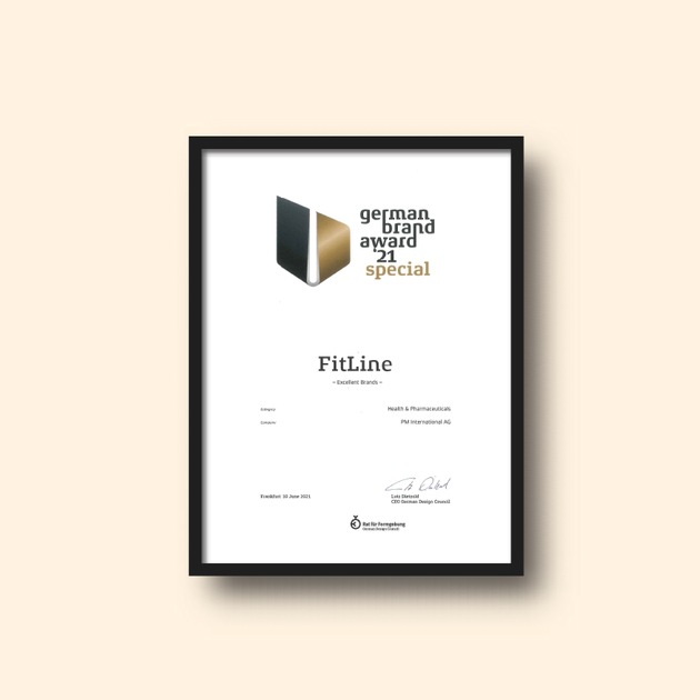 German Brand Award 2021: FitLine® erneut ausgezeichnet