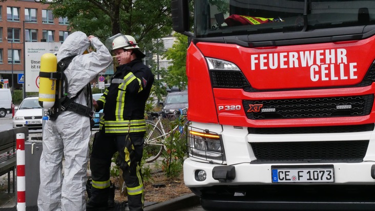 FW Celle: Gefahrstoffaustritt in Celler Krankenhaus