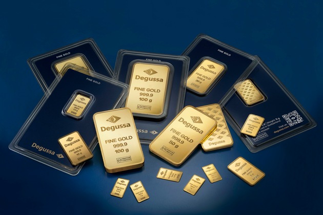 Degussa präsentiert neu gestaltete Goldbarren
