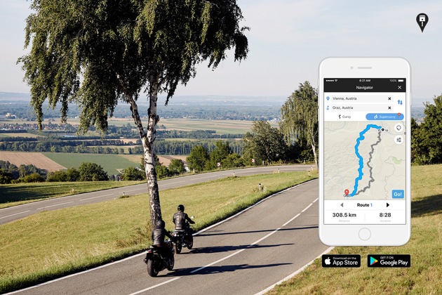 RISER PRO: Smarte Routenberechnung fürs Motorrad - BILD
