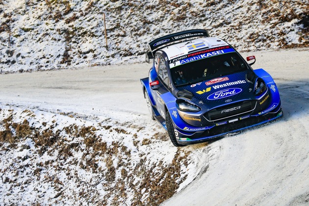 M-Sport Ford gewinnt mit dem Fiesta R5 die neue WRC 2-Pro-Kategorie der Rallye Monte Carlo