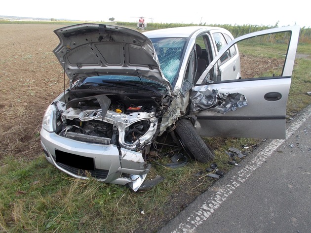 POL-PDNW: Verkehrsunfall auf der K27 zw. Bockenheim und Obrigheim mit drei verletzten Personen