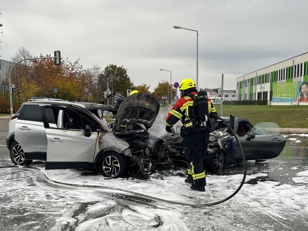 LPI-EF: Verkehrsunfall führt zu Brand