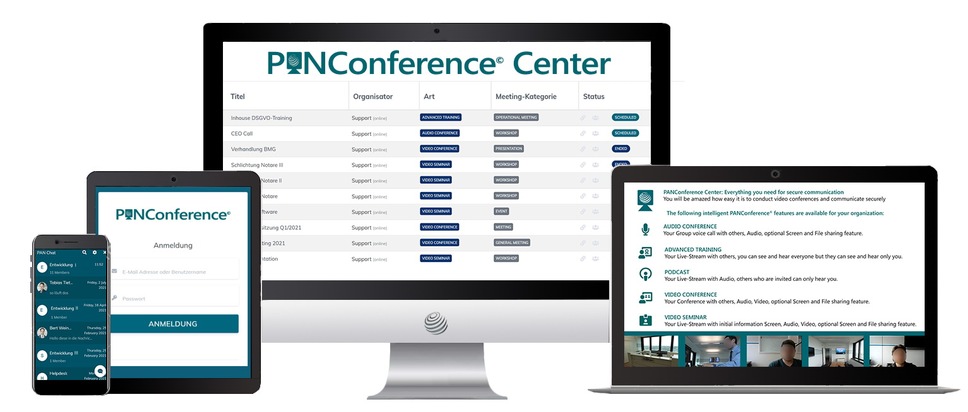 PAN AMP AG: PAN AMP veröffentlicht PANConference Center: DSGVO konformes Management von Meetings und Videokonferenzen