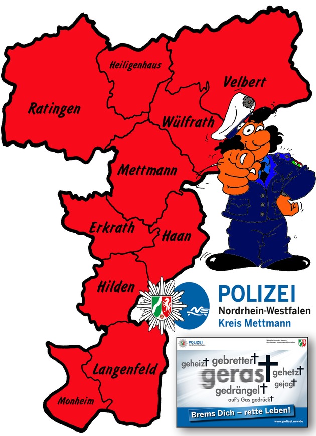 POL-ME: Auch weiterhin gezielte Geschwindigkeitsmessungen der Polizei - Kreis Mettmann - 2004025