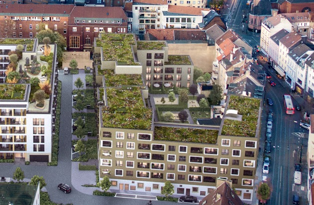 DU! – Dachgarten Unterbilk: Grundsteinlegung für den ersten Bauabschnitt mit 91 Mietwohnungen und einer Kita