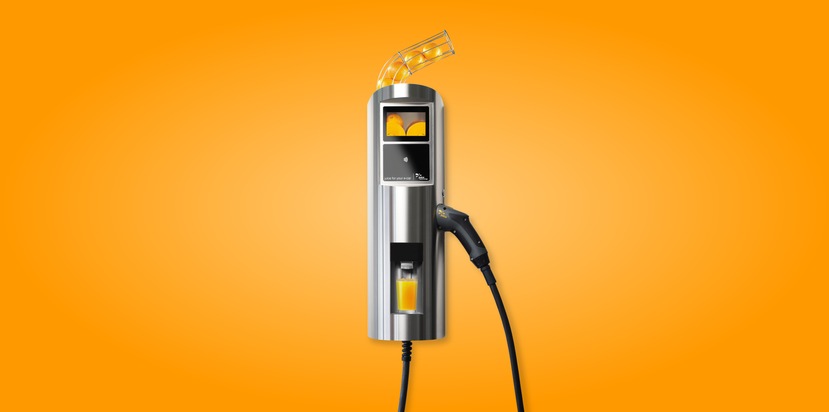 Juice Technology integrates juice press into electric car charging stations