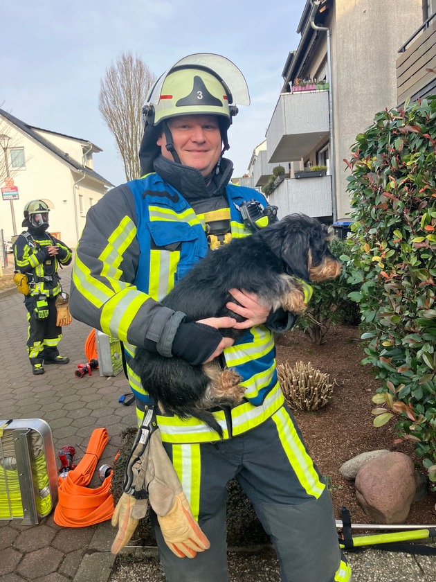 FW-BO: Zwei Hunde aus verrauchter Wohnung in Harpen gerettet