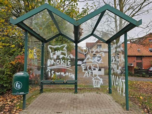 POL-NI: Mehrere Sachbeschädigungen durch Graffiti in Bernsen