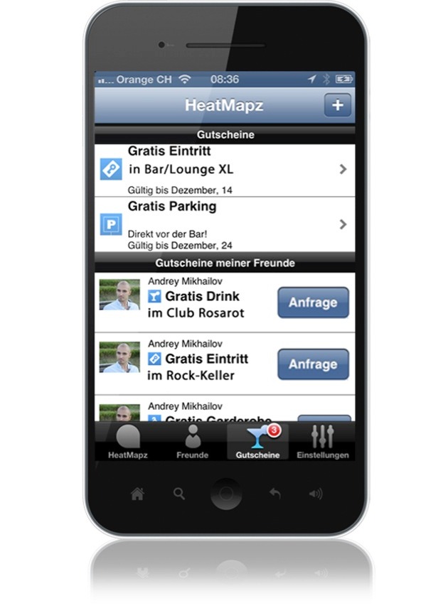 Neue Nightlife-Marketing Plattform für Eventveranstalter und Gastronomiebetriebe, erlaubt die Beeinflussung des Gästemix mittels mobile Couponing (Bild)