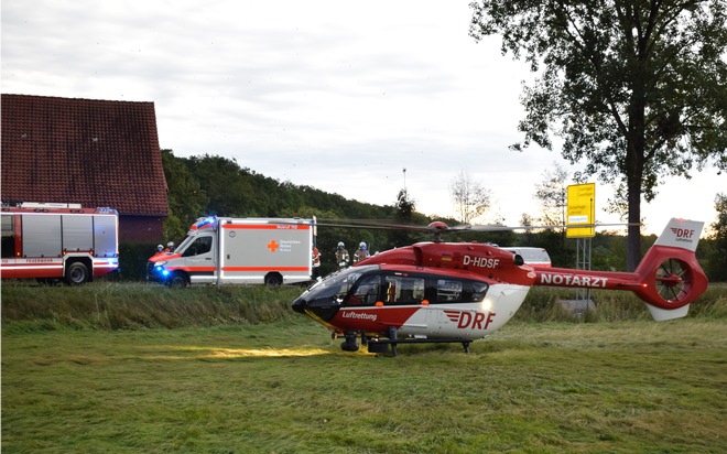 POL-NI: Pollhagen- Schwerer Verkehrsunfall - Rettungshubschrauber im Einsatz