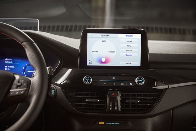 Ford und B&amp;O Beosonic bieten perfekten Sound beim Autofahren dank intuitiv bedienbarer Touchscreen-Bedienoberfläche
