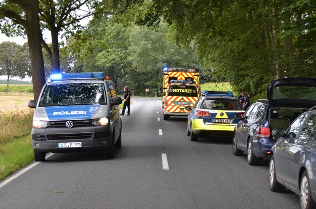 POL-STD: 45-jähriger Radfahrer bei Unfall zwischen Horneburg und Issendorf tödlich verletzt