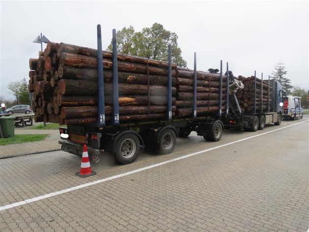POL-PPTR: Polizei stoppt schon wieder überladenen Holztransport auf der A-1