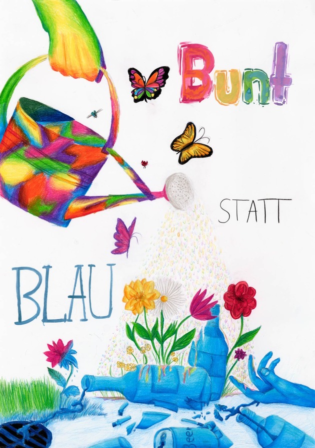 „bunt statt blau“: Schülerin aus Pinneberg gewinnt Plakatwettbewerb in Schleswig-Holstein