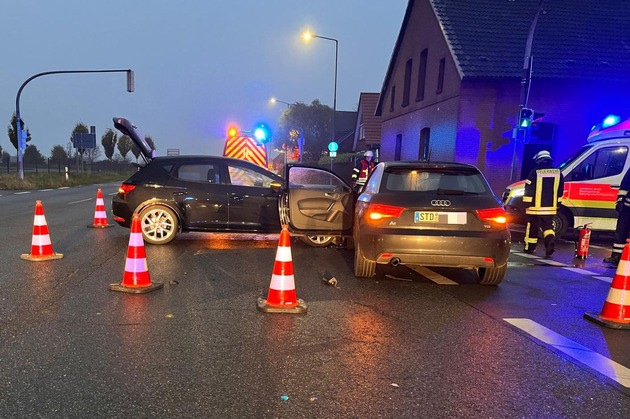 POL-STD: Zwei Leichtverletzte bei morgendlichem Unfall auf Bundesstraße 73 in Dollern