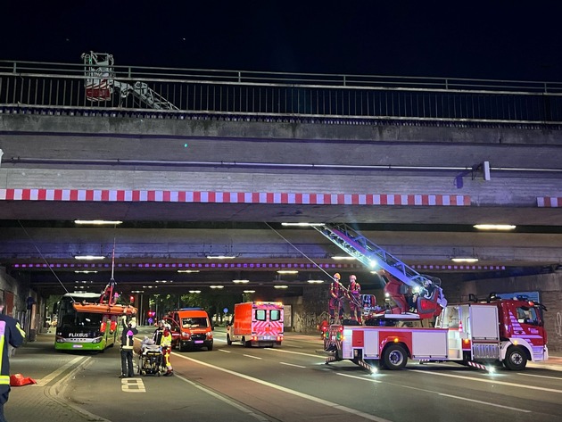 FW-BO: Person stürzt in einen Schacht im Bereich Hauptbahnhof, Menschenrettung am frühen Morgen