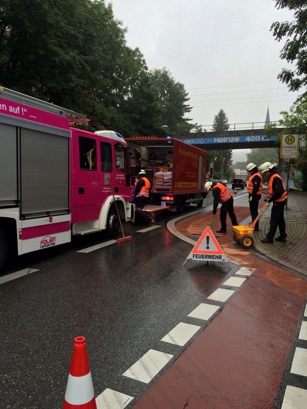 FW-ME: Dieselspur beschäftigte die Feuerwehr