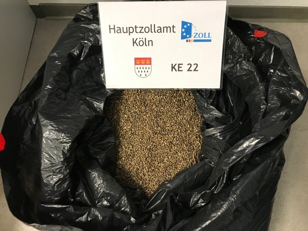 HZA-K: Kölner Zoll findet mehr als 2,3 Millionen Cannabissamen mit einem möglichen Ertrag von rund 230 Tonnen Marihuana mit einem geschätztem Straßenverkaufswert von mehr als 2,3 Milliarden Euro