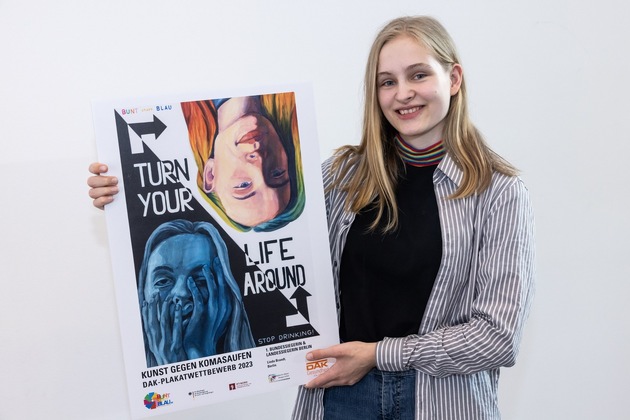Bundessieg „bunt statt blau“: Berliner Schülerin gewinnt DAK-Wettbewerb gegen das Rauschtrinken