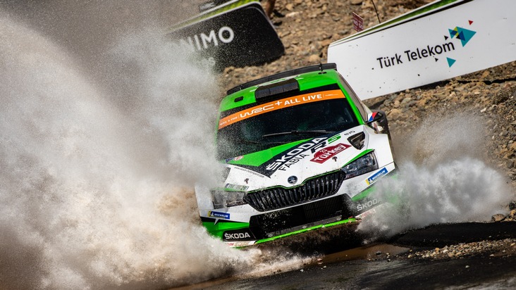 Rallye Türkei Marmaris: Kopecky Zweiter in der WRC 2 Pro - SKODA baut WRC 2 Pro-Meisterschaftsführung aus