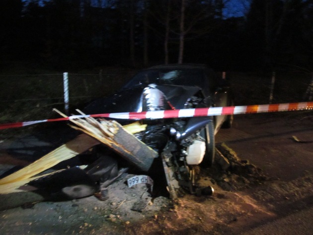 POL-HOL: Delligsen - Dr. Jasper-Straße: Unter Alkoholeinfluss gegen Baum geprallt - 73jähriger Fahrer nicht angegurtet / Schwere Kopfverletzungen -