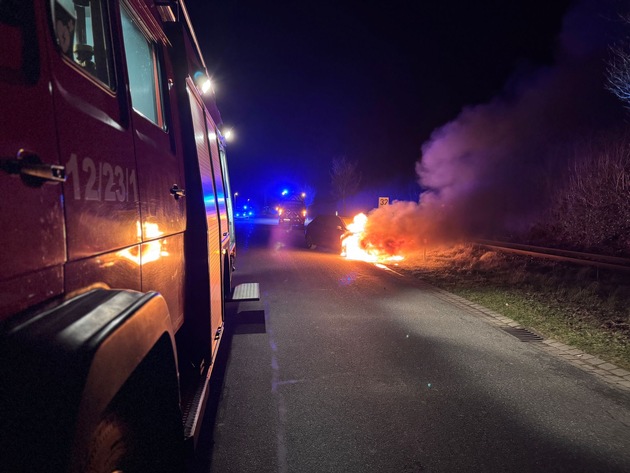 FFW Bergen: PKW Brand