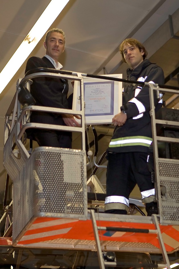 SWITCH félicite le corps de sapeurs-pompiers de Lucerne