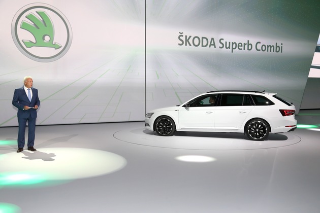 Jetzt wird&apos;s sportlich: SKODA Superb Combi SportLine feiert Debüt am Vorabend der IAA (FOTO)