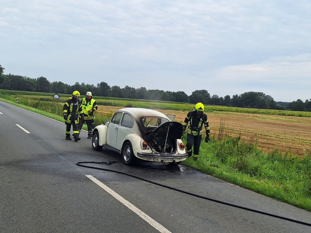 FW Flotwedel: PKW-Brand erfordert Einsatz der Ortsfeuerwehr Offensen