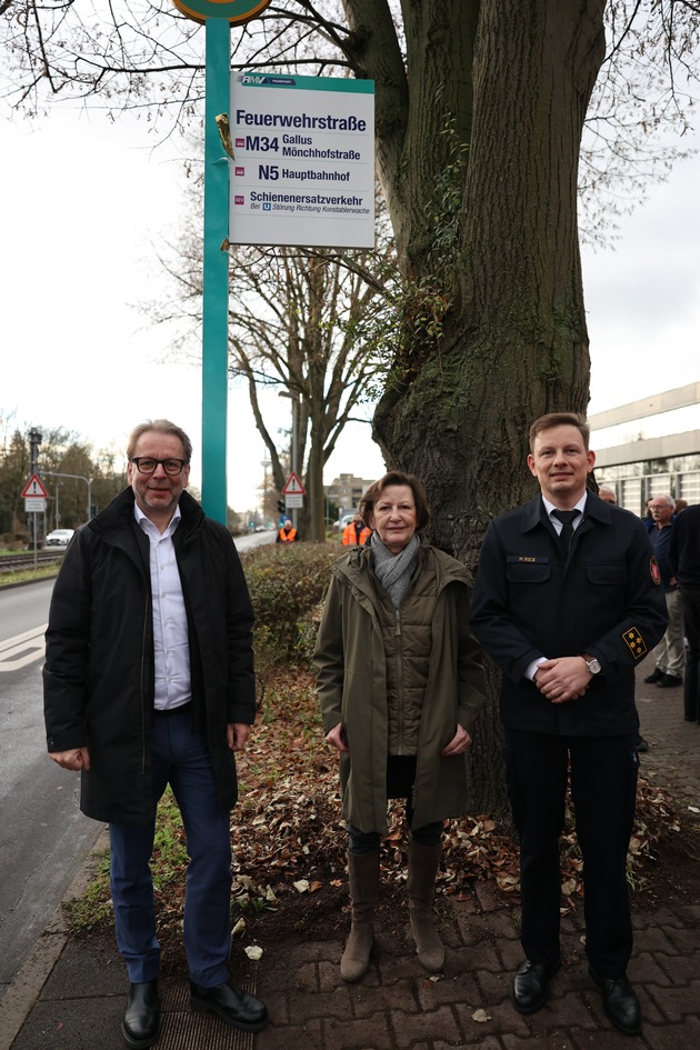 FW-F: Mit Bus und Bahn zur Feuerwehrstraße / Umbenennung der Station Gießener Straße als Teil des Jubiläums &quot;150 Jahre Berufsfeuerwehr Frankfurt am Main&quot;