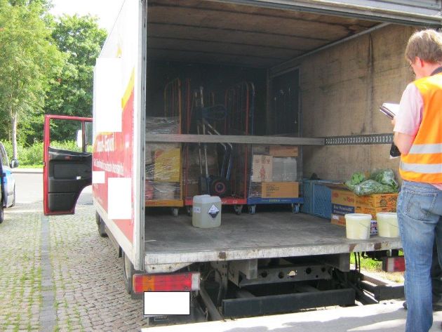 POL-SE: Pinneberg - 	Kontrollen von Lebensmittel und Abfalltransporten durch die Polizei - mit Fotos
