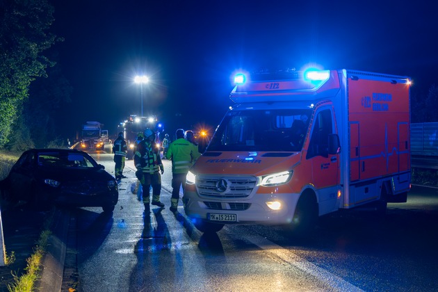 FW-MK: Verkehrsunfall auf der A46
