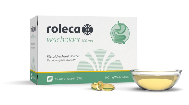 ROLECA Pharma GmbH: Roleca® Wacholder 100 mg: Erste randomisiert-kontrollierte Studie belegt Wirksamkeit bei dyspeptischen Beschwerden / Präsentation auf DGVS-Kongress