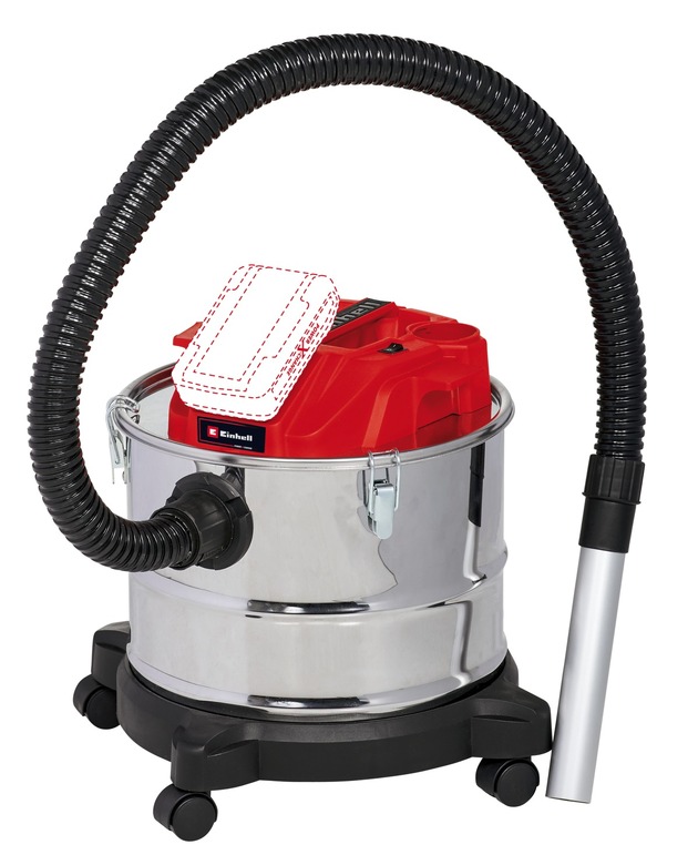 New Einhell cordless ash vac for thorough cleaning of fireplaces and barbecues