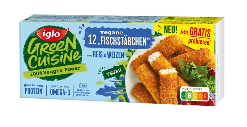 iglo bringt das vegane Fischstäbchen-Original auf den Markt / Erfinder der Fischstäbchen ködert mit veganer Variante