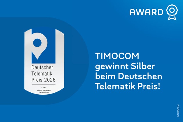 TIMOCOM gewinnt Silber beim Deutschen Telematik Preis 2026