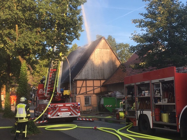FW Borgentreich: Alarmübung am 28.08.2018 18:42 Uhr  der freiwilligen Feuerwehr der Stadt Borgentreich in der Kernstadt Borgentreich.