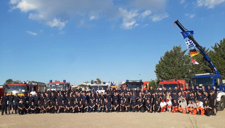 FW-F: Frankfurter Feuerwehrkräfte am gestrigen Mittwoch wohlbehalten vom Waldbrandeinsatz aus Griechenland zurückgekehrt.
