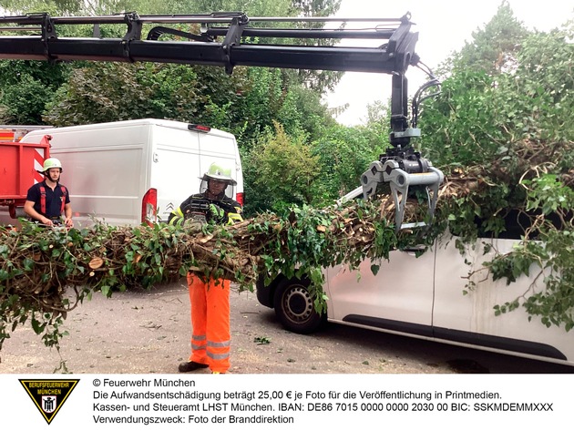 FW-M: Umgestürzter Baum erfordert schweres Gerät (Lochhausen)