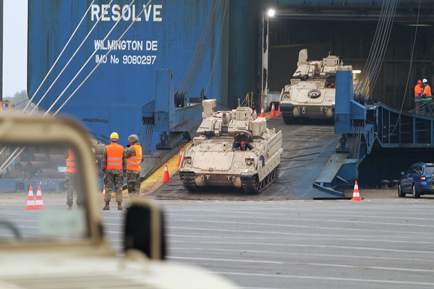 Operation &quot;Atlantic Resolve&quot;: Bremerhaven erneut Umschlagplatz für US-Streitkräfte