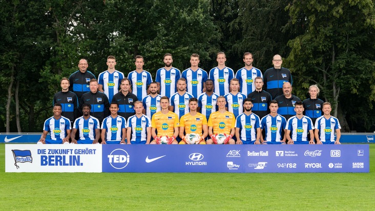 Neue Teamfotos der Hertha Profis und U23 für die Saison 2019/2020