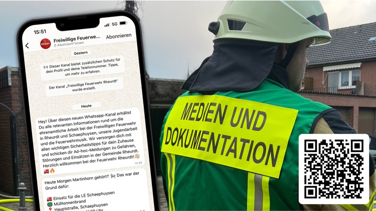 FW Rheurdt: Meldungen der Feuerwehr Rheurdt direkt über WhatsApp empfangen