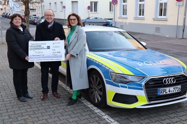 POL-PPTR: Polizeipräsidium spendet 5.530 Euro an die Tafeln