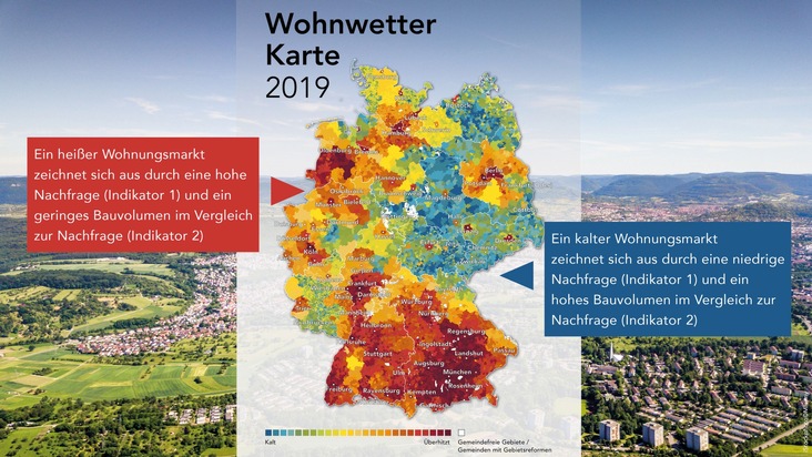 Wohnwetterkarte von BPD und bulwiengesa zeigt: Die Bautätigkeit in Deutschland ist falsch verteilt